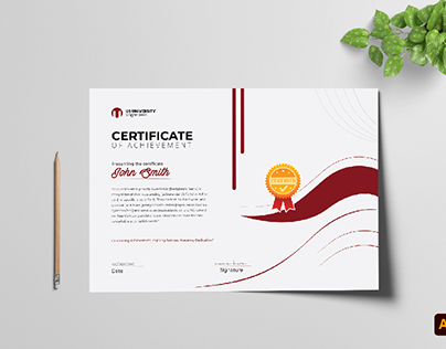 university certificate template design
