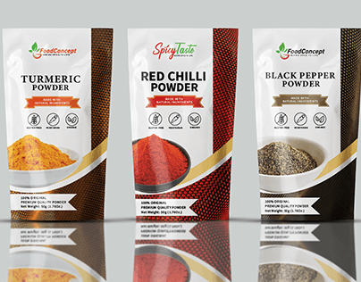 spices pouch packaging design