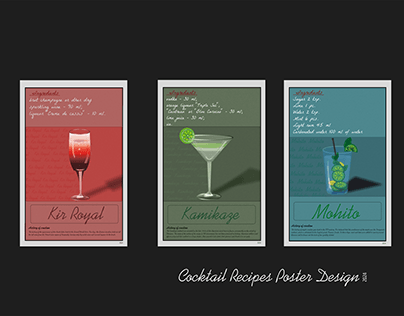 Cocktail Recipes Poster Design