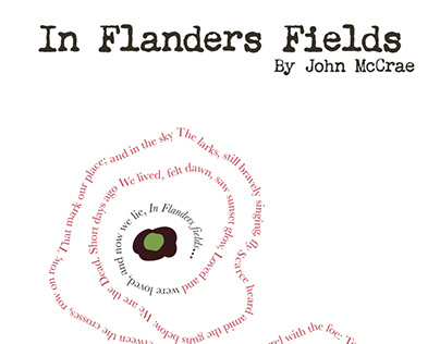 In Flanders Fields Typography Poster