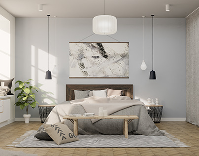 Scandi style bedroom / Interior Design