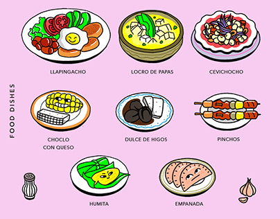 Ecuadorian food illustration