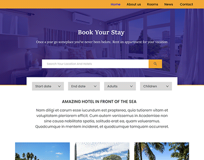 Hotel booking website