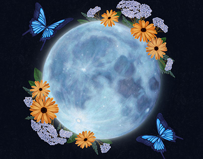Summer Blue Full Moon