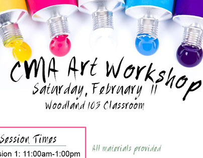 CMA Art Workshop Flyer