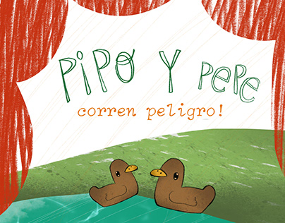 Ilustración de cuento infantil "Pipo y Pepe"