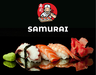 Landing design concept for sushi bar Samurai