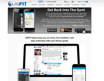 JEFIT Website UI Redesign 2014