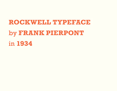 Typeface Booklet - ROCKWELL