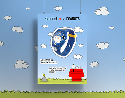 Swatch X Peanuts poster ad concept
