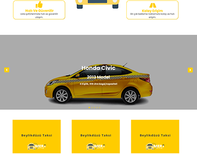 Taksi Website Tasarım Figma