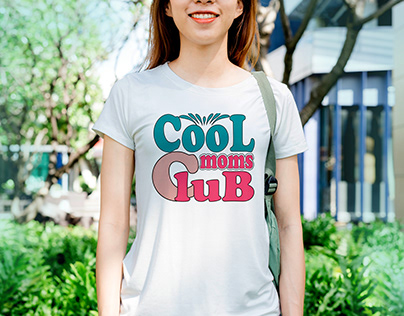 Cool moms club T-shirt design.