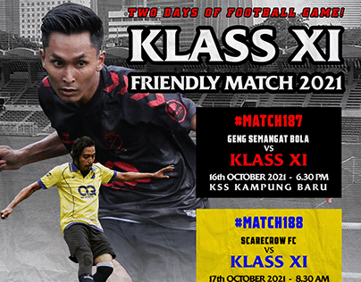 Project thumbnail - KLASS 2021 Friendly Match Poster 16-17th October 2021