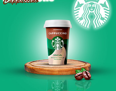 Starbucks Cappuccino Social Media Post Design