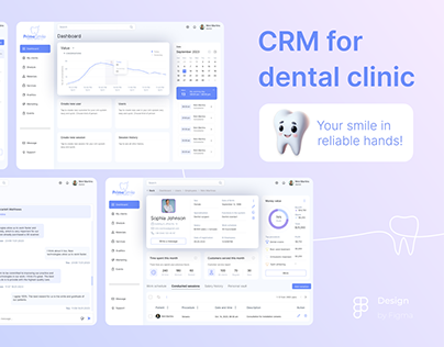 CRM system for dental clinic | Medical crm | UX/UI