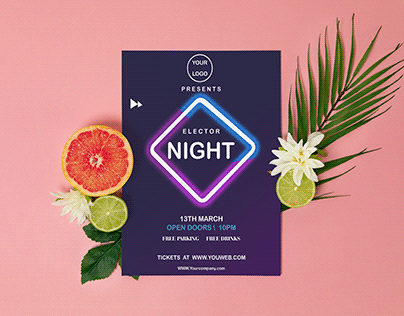 late night party flyer