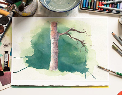 Birch Tree | Watercolour