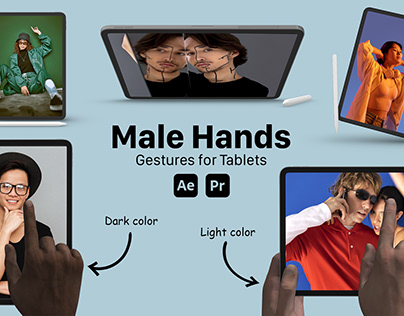 Male Hand Gestures for Tablets