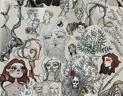 Moleskine sketch collage