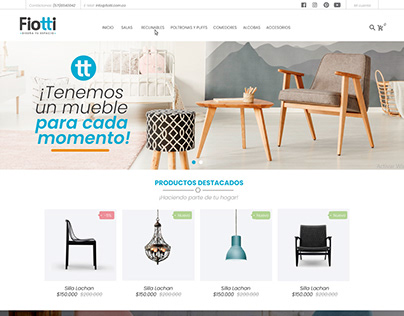 Diseño y estructura Web Site Muebles Fiotti