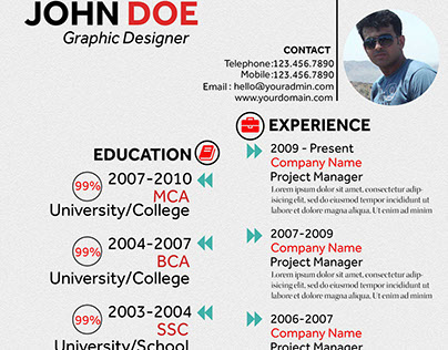 Single Page PSD Resume- Fully Customisable ..