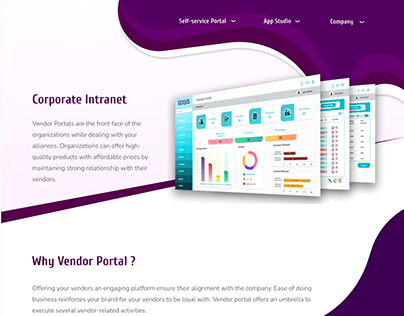 Vendor Portal Webpage Design