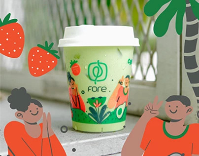 Illustration for Fore Coffee Special Cups