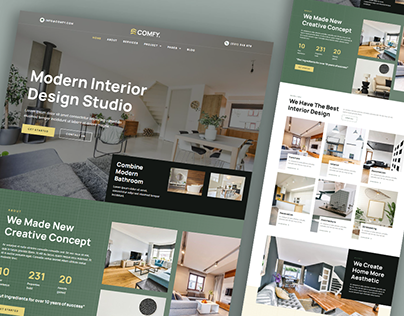 Modern Interior Design Studio | Website Design | UI/UX