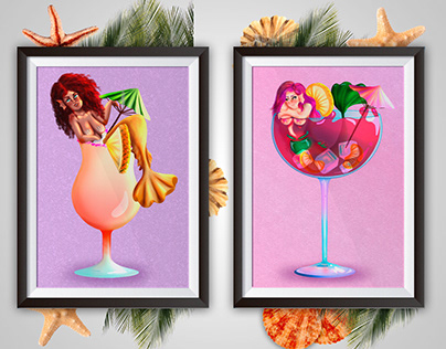 Mermaids in cocktails
