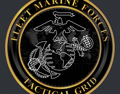 FMF Tactical Grid Logo Design