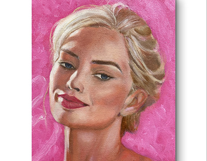 Margot Robbie oil painting ✨