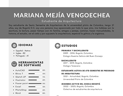 Hoja de vida, Mariana Mejía Vengoechea, UPC