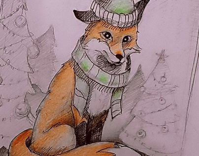 christmas fox