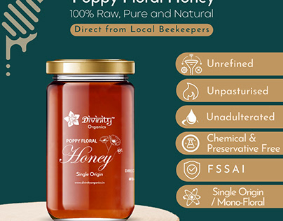 Poppy Floral Honey | Divinity Organics