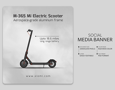 Scooter social media banner ads design