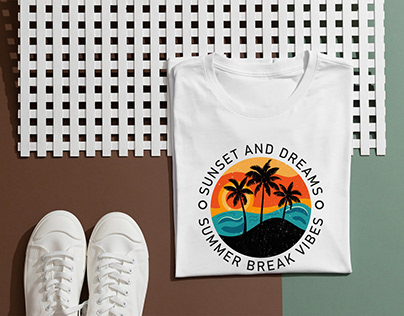 sunset summer t shirt design