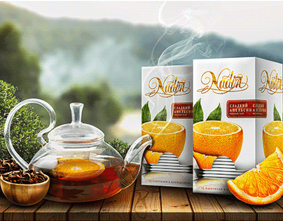 "Nadin" tea packaging strawberry| дизайн упаковки чая