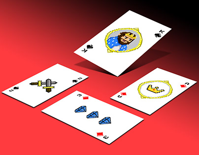 Poker Card Design - Pixel Art