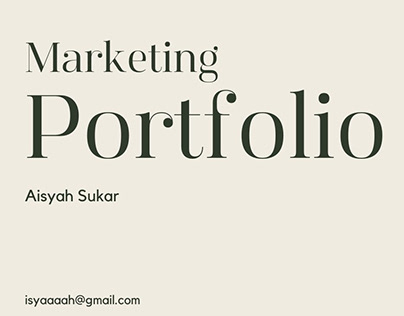 Aisyah Sukar - Marketing Portfolio 2023