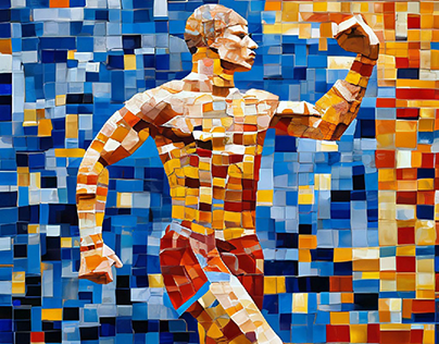2D mosaic sportsman