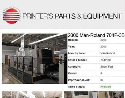 2000 Man-Roland 704P-3B by Printers Parts & Equipment