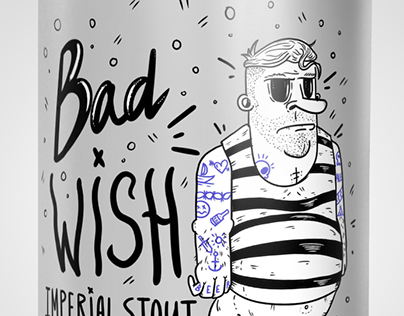 BAD WISH| imperial stout label design