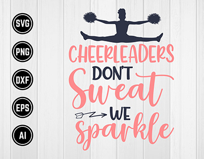 Cheerleading typography SVG Design 25