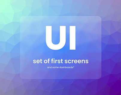 UI design - set of first screens