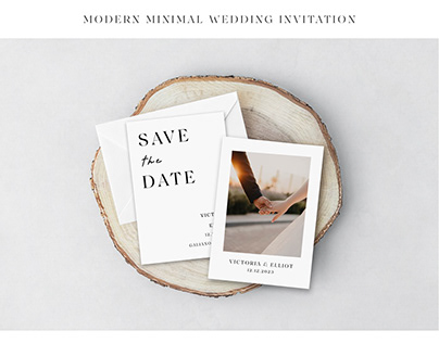 Minimal wedding invitation