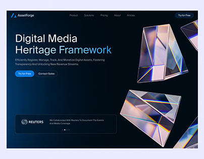 Digital Media Website Design Concept for Web3