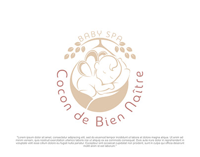 feminin, clean, and feminin style logo of a baby spa