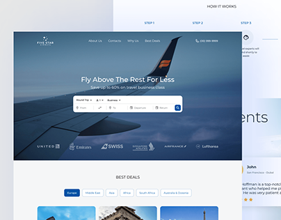 Project thumbnail - Travel Agency Landing Page UX Design