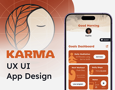 Karma - UX UI app design