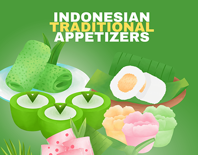 Indonesian Traditional Appetizers Illustration